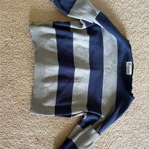 No Boundaries Navy Ribbed Knit Top